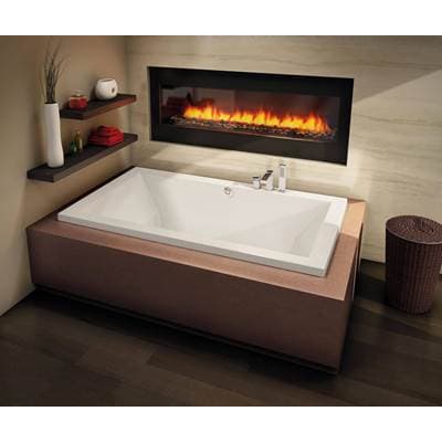 Maax Aiiki 7242 Acrylic Drop-in Center Drain Aerofeel Bathtub - White