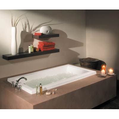 Maax Aiiki 6636 Acrylic Drop-in End Drain Aerofeel Bathtub - White