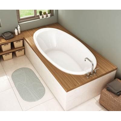 Maax Saturna 6036 Acrylic Drop-in End Drain Aeroeffect Bathtub - White