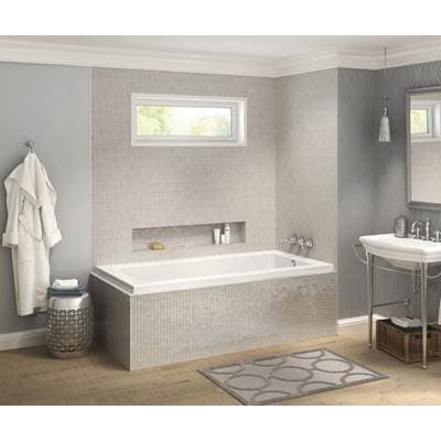 Maax Pose 6032 IF Acrylic Corner Right Right-hand Drain Combined Whirlpool & Aeroeffect Bathtub... by Maax