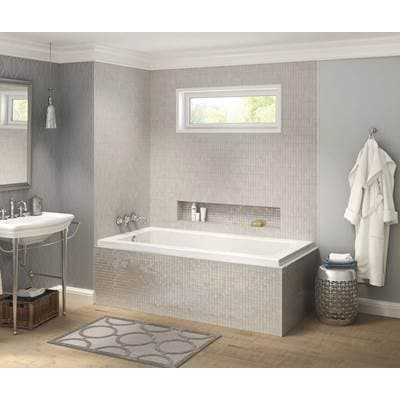 Maax Pose 6632 IF Acrylic Corner Left Right-hand Drain Combined Whirlpool & Aeroeffect Bathtub in... by Maax