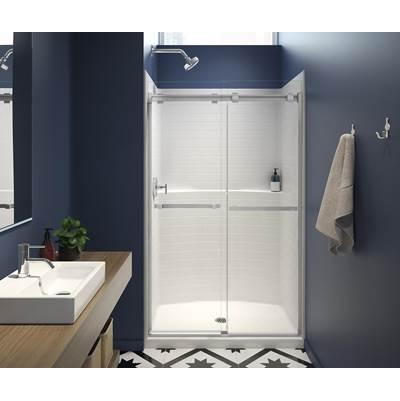 14834STT 48 x 35 AcrylX Alcove Center Drain One-Piece Shower in White by Maax
