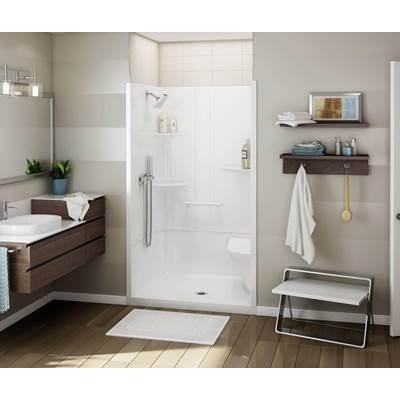 ALLIA SH-4834 Acrylic Alcove Center Drain Two-Piece Shower in White