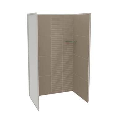 Maax Utile 4836 Composite Direct-to-stud Three-piece Alcove Shower Wall Kit in Erosion - Taupe by Maax