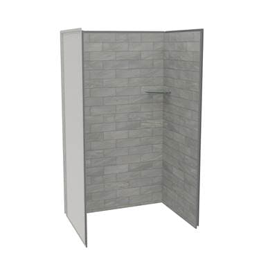 Maax Utile 4836 Composite Direct-to-stud Three-piece Alcove Shower Wall Kit in Organik - Clay by Maax