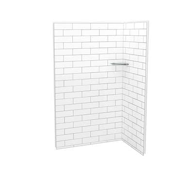 Maax Utile 4832 Composite Direct-to-stud Two-piece Corner Shower Wall Kit in Metro - Tux