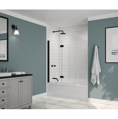 Maax Edge Access 42 X 56 In. 6 Mm Pivot Tub Screen for Alcove Installation with Clear Glass in...