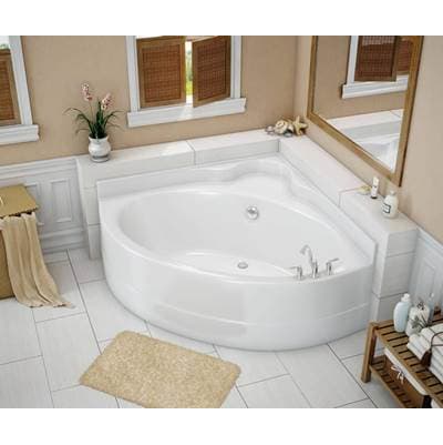 Maax Vo5050 5 FT Acrylx Corner Center Drain Whirlpool Bathtub - White