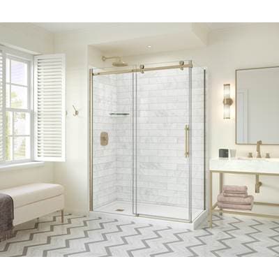 Maax Odyssey SC 60'' X 32'' X 78'' 8mm Sliding Shower Door for Corner Installation with Clear...