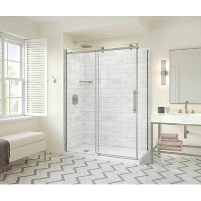 Maax Odyssey SC 60'' X 32'' X 78'' 8mm Sliding Shower Door for Corner Installation with Clear...
