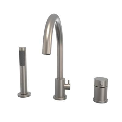Maax Keros Deckmounted Tub Faucet with Handshower - Brushed Nickel