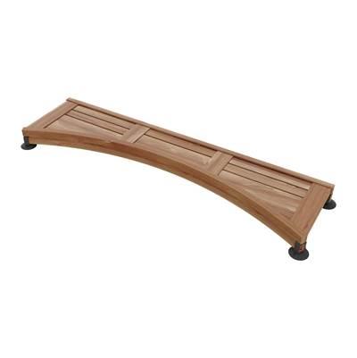 Maax Curved Teak Shower Seat 48 Inch in