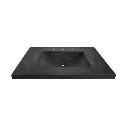 Native Trails 36'' Palomar Vanity Top with Integral Sink in Slate - Single Faucet Cutout