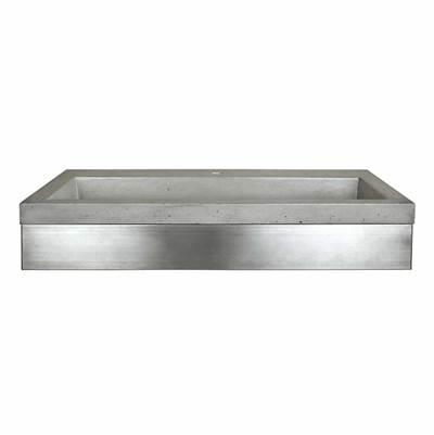 36'' Zaca Vanity Base with NativeStone Trough in Ash