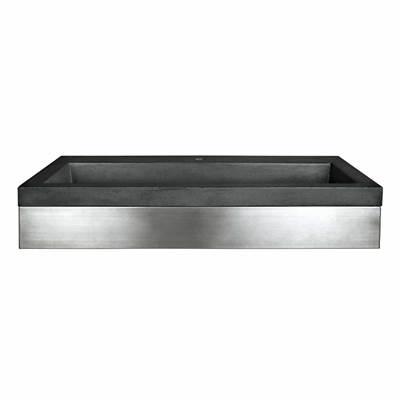 36'' Zaca Vanity Base with NativeStone Trough in Slate