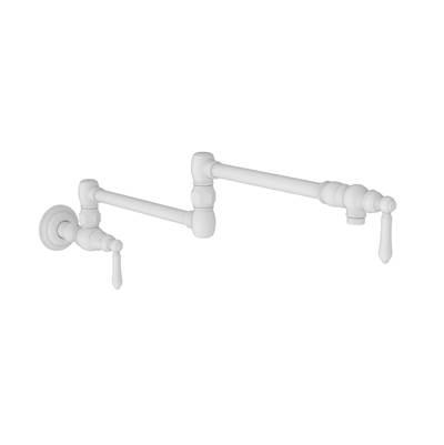 Chesterfield Pot Filler - Wall Mount - Matte White