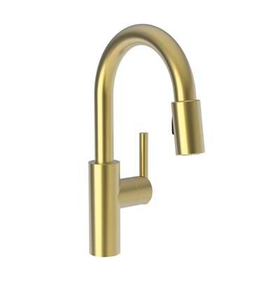 Newport Brass East Linear Prep/Bar Pull Down Faucet - Satin Gold Pvd