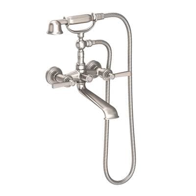 Newport Brass Wall Mount Miro Exposed Tub & Hand Shower Set - Satin Nickel