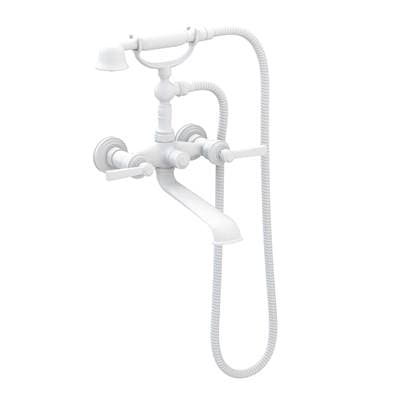 Newport Brass Wall Mount Miro Exposed Tub & Hand Shower Set - Matte White