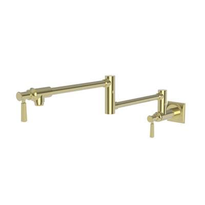 Adams Pot Filler - Wall Mount - Uncoated Polished Brass by Newport Brass
