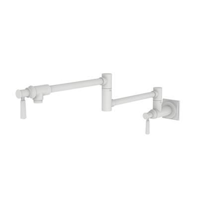 Adams Pot Filler - Wall Mount - Matte White by Newport Brass