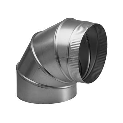 Broan Nutone 10'' Round Elbow Duct for Range Hoods and Bath Ventilation Fans - Galvanized