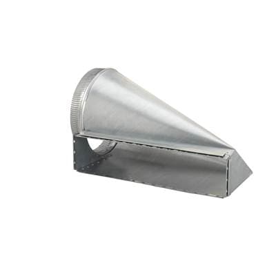 Broan Nutone 4-1/2 X 18-1/2 to 10-Inch Round Transition for Range Hoods and Bath Ventilation Fans...
