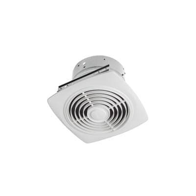 Broan Nutone 8-Inch 200 CFM Vertical Discharge Fan, White Square Plastic Grille, 8.5 Sones by Broan Nutone