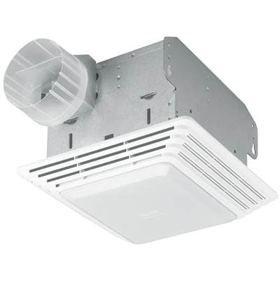 Broan Nutone 50 CFM Ceiling Bathroom Exhaust Fan with Light - White by Broan Nutone