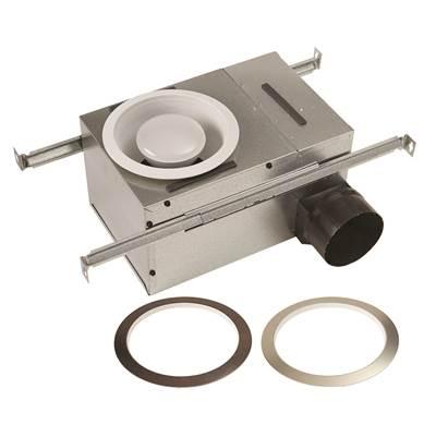 NuTone 50-80 Selectable CFM Recessed Exhaust Fan with LED Light, ENERGY STAR - White Brushed Bronze Brushed Nickel