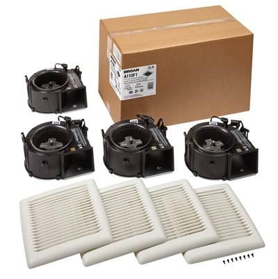 110 CFM 3.0 Sones Ventilation Fan Finish Pack - White
