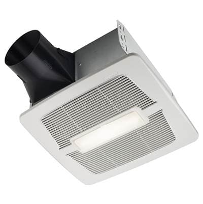 Broan Nutone Humidity Sensing Bathroom Exhaust Fan W/ LED Light, Energy Star, 50-110 CFM - White by Broan Nutone
