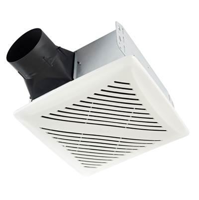 Flex DC Series 50-80-110 Selectable CFM <0.3-0.4-0.9 Sones Humidity Sensing Ventilation Fan Energy Star - White