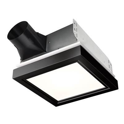Roomside Series 110 CFM 1.5 Sones Decorative Ventilation Fan Light with Matte Black Trim Energy Star by Broan Nutone