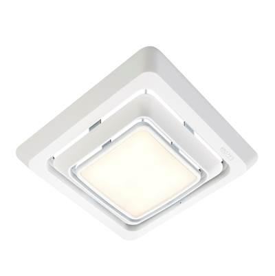 Easy Install Ceiling Exhaust Fan Grille/Cover with LED Light (single unit) - White by Broan Nutone