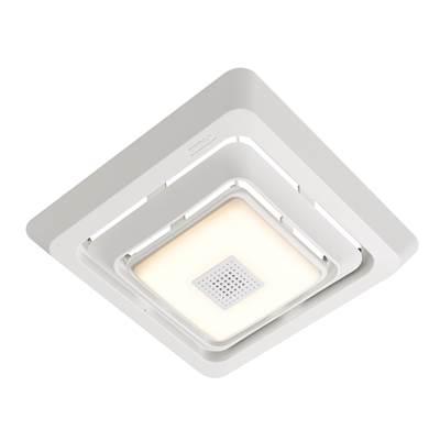 BluetoothE Speaker Quick Install Bathroom Exhaust Fan Grille/Cover w/ LED Light (single unit) - White by Broan Nutone