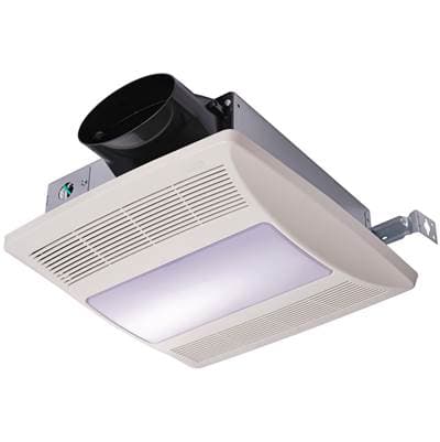 Broan Nutone Lo-profile 50/80/100 Selectable W/light and Humidity Sensing - White by Broan Nutone