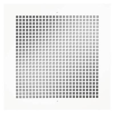 Metal Grille Kit For 100/150/200/ 250/ 300 Cfm Lo Sone Series Ceiling Mount Models - White Enamel