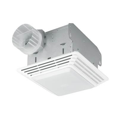 Broan 70 cfm Ventilation Fan with Light, 3.5 Sones - Galvanized