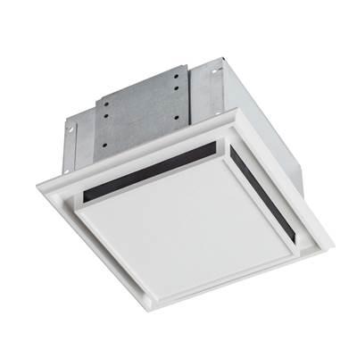 Duct-free Ventilation Fan with plastic grille, snap-in mounting and charcoal filter. - White