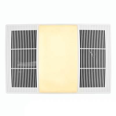 70/80 Cfm Size Heater Exhaust Cover Upgrade With Dimmable Led And Color Adjustable Cct Lighting - White