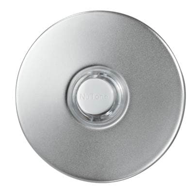 Broan Nutone Lighted Stucco Button Satin Nickl by Broan Nutone