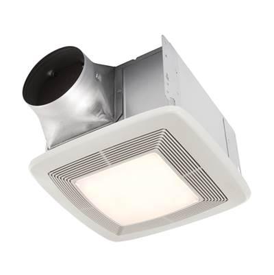 QT Series 130 CFM Ventilation Fan with Light and Night Light, 1.5 Sones; ENERGY STAR Certified - White