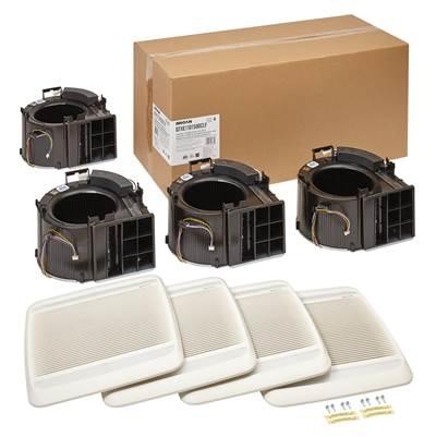 QT DC Series 110-130-150 Selectable CFM Integrated LED Finish Pack, <0.3-0.4-0.7 Sones, ENERGY STAR Certified - White