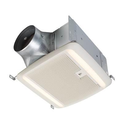 Broan QTDCE Series 110-150 CFM Humidity Sensing Bathroom Exhaust Fan w/ LED, ENERGY STAR - White by Broan Nutone
