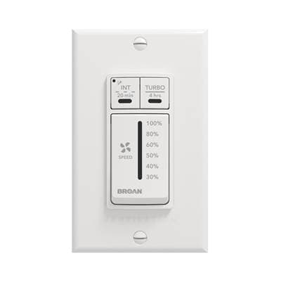 Broan Nutone Main Wall Control, Speed Selector - White