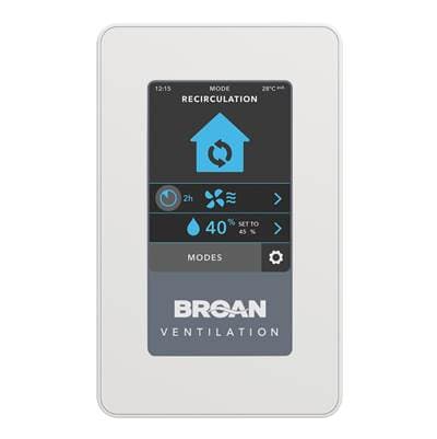 Broan Nutone Main Wall Control, Advanced Touchscreen - White by Broan Nutone