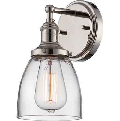 1 Light Vintage Wall Sconce by Nuvo