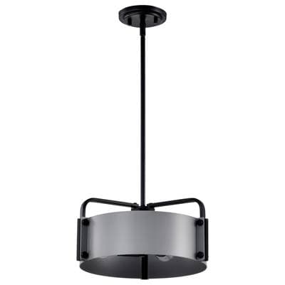 Nuvo Altos 3 Light Small Pendant; Gray and Matte Black Finish - Matte Gray
