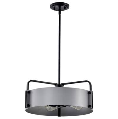 Nuvo Altos 4 Light Medium Pendant; Gray and Matte Black Finish - Matte Gray by Nuvo